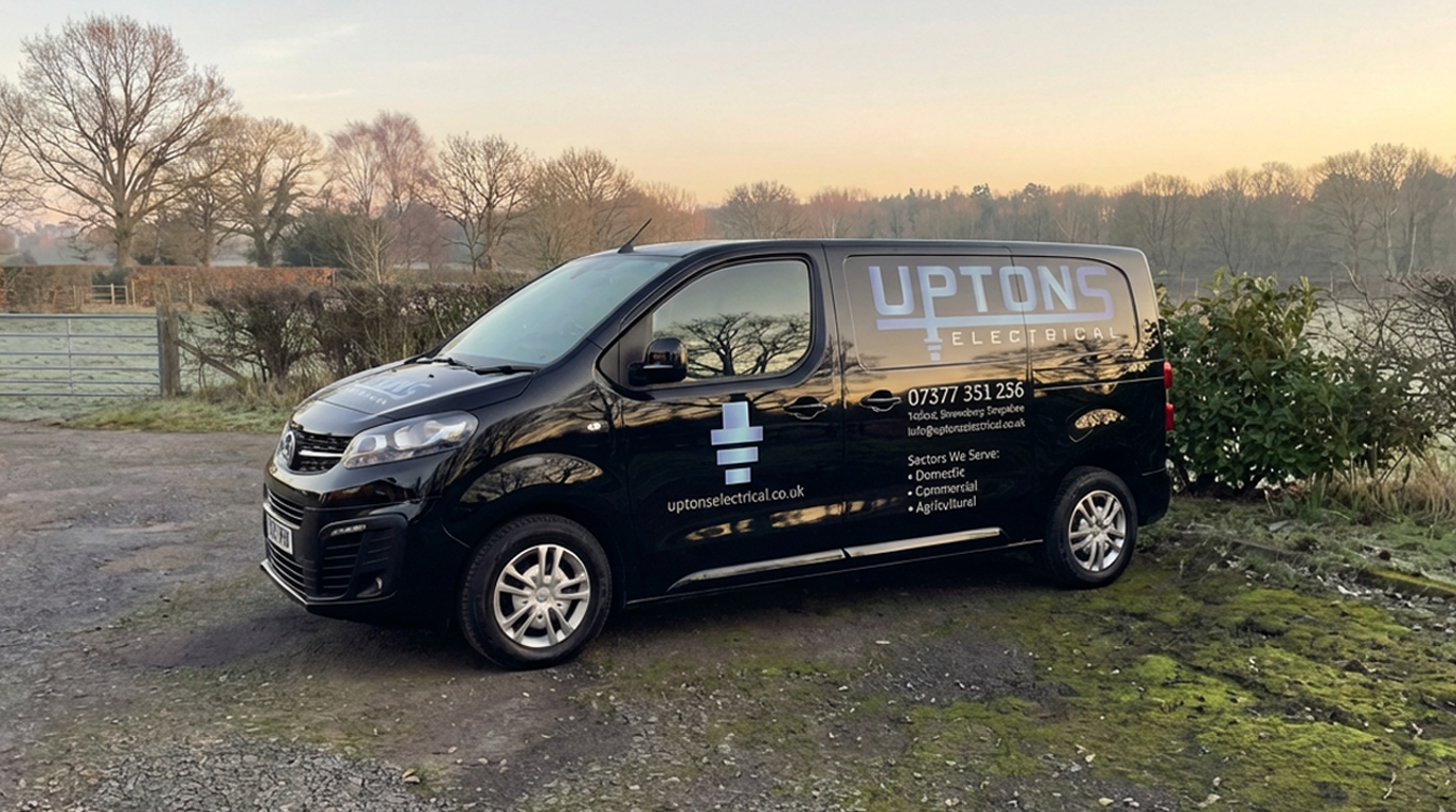 Upton's Electrical van — High Ercall and Newport area, Shropshire